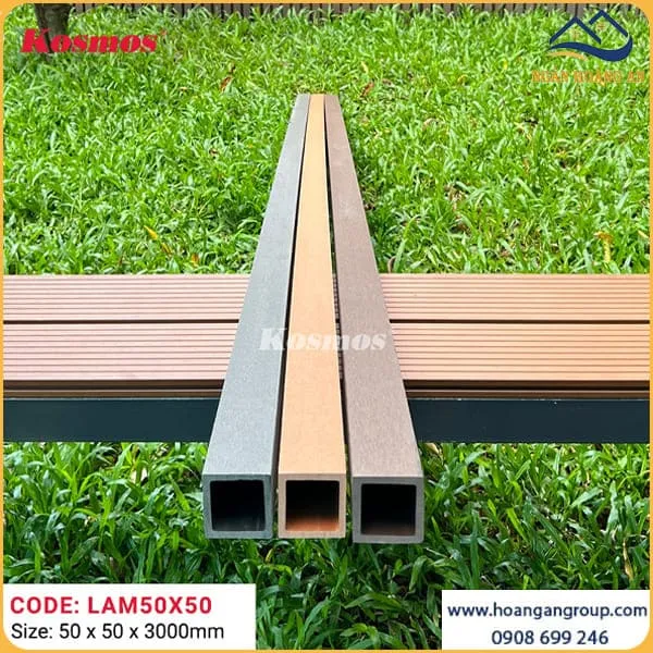 Thanh Lam Gỗ Nhựa Ngoài Trời Kosmos 50x50 Coffee